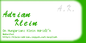 adrian klein business card